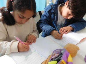 Computer skills with Mr. Hiba, Arabic session with Miss Razan and Mrs Riham, Turkish session with Miss Hümeyra, and English session with Mrs Rima.