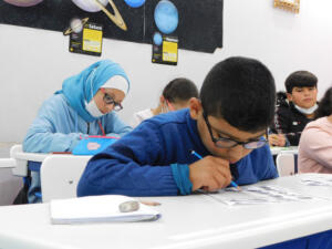 Computer skills with Mr. Hiba, Arabic session with Miss Razan and Mrs Riham, Turkish session with Miss Hümeyra, and English session with Mrs Rima.