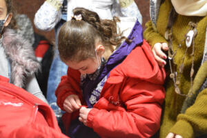 providing the kids in winter time with jackets and some clothes.